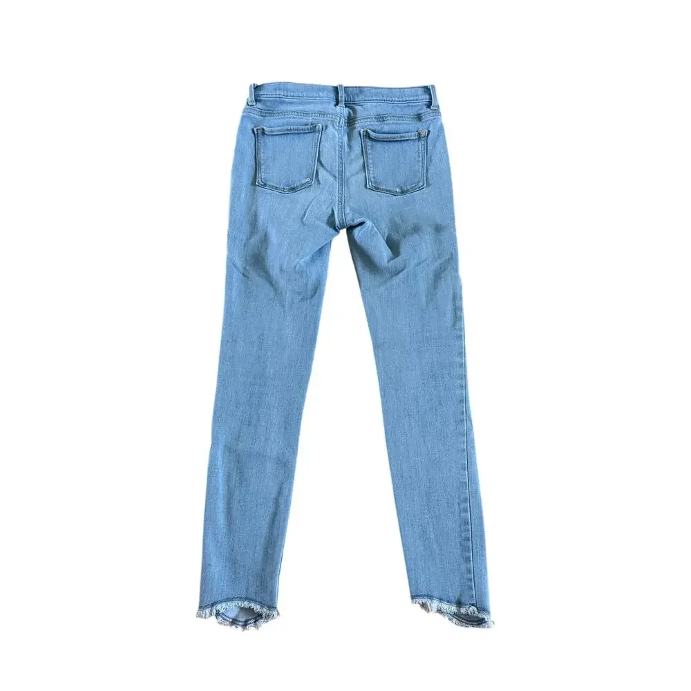 Girls 12 Old Navy Ballerina Jeggings Light Blue Straight Leg Stretch Denim Jeans